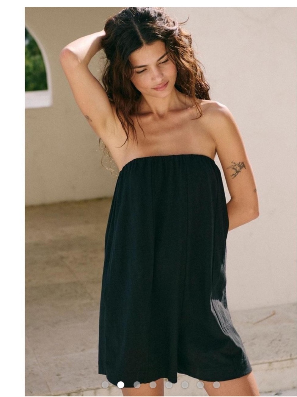 NEW Free People x Revolve Adalee Black Cotton romper pockets women size XS